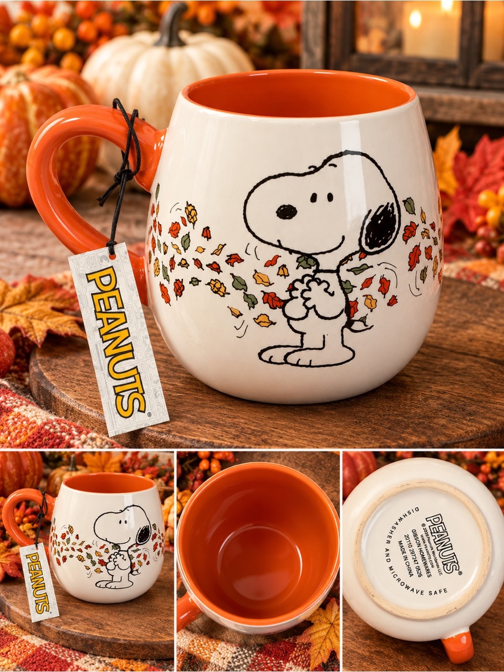 Peanuts Snoopy Fall Leaves Mug